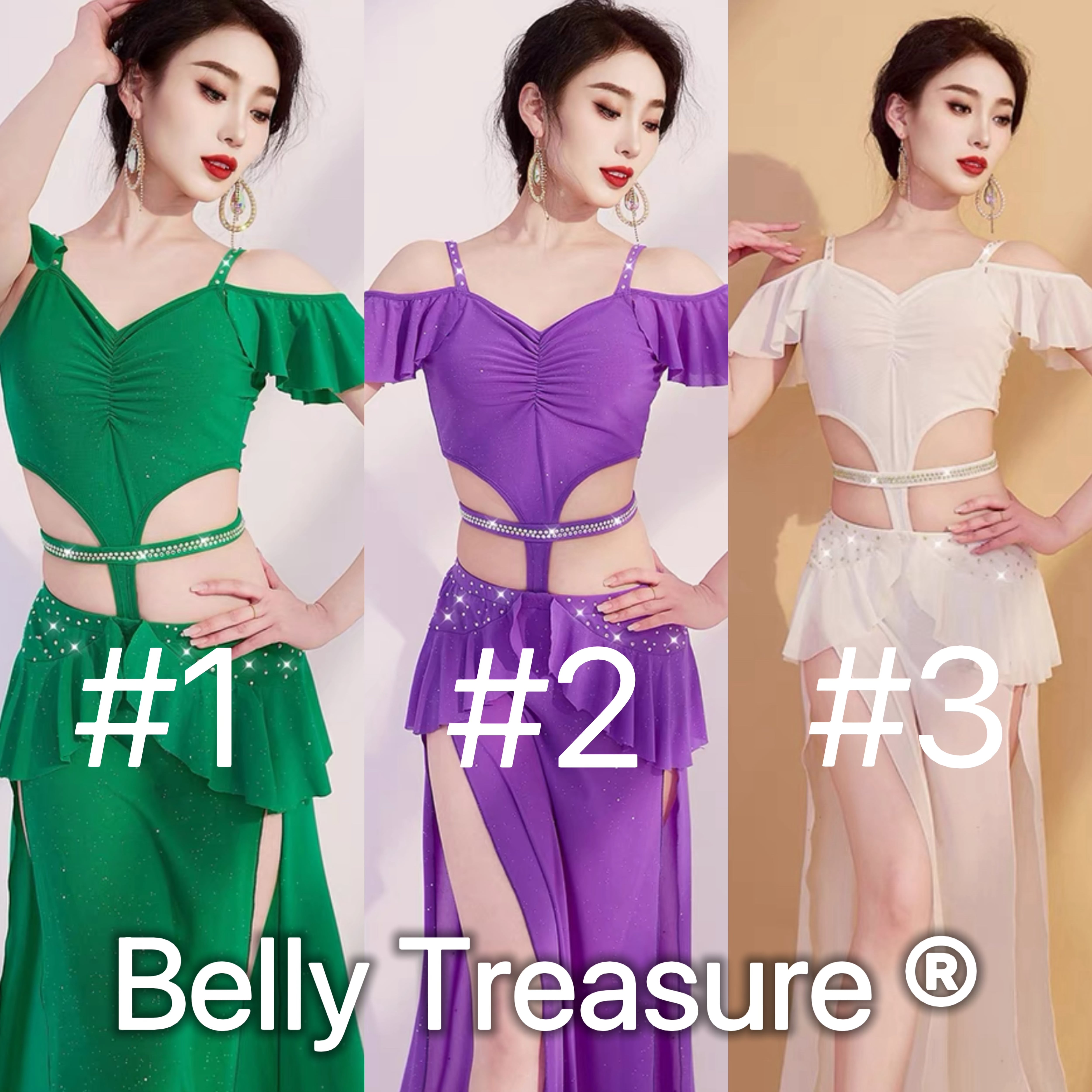 ベリーダンス レッスンウェア 3カラー MDW DW286 202406 | Belly