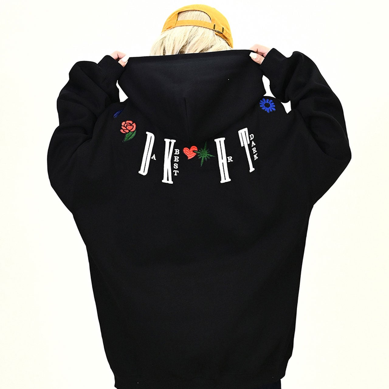 フラワーロゴバックフーディ 2col R01058