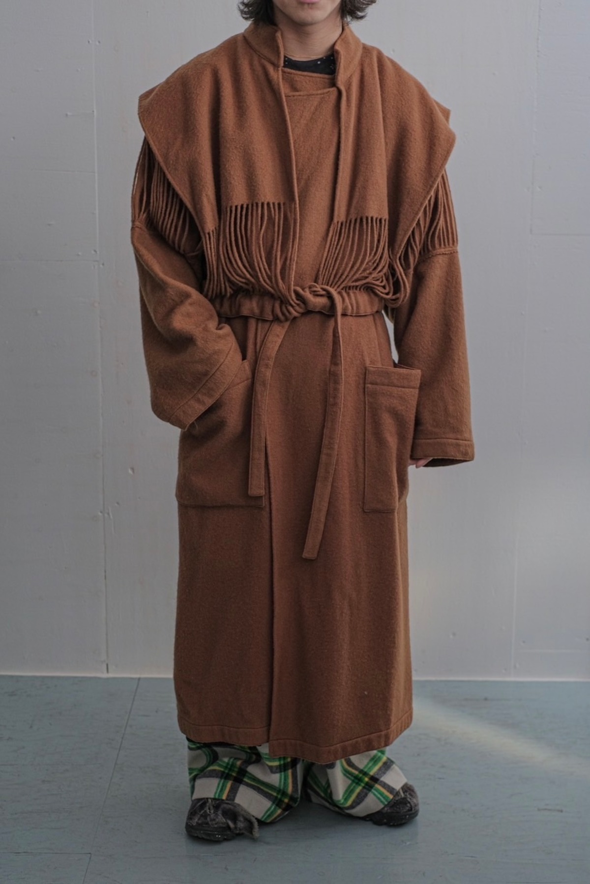 1980s Jean-Charles de Castelbajac wool coat | puzzle