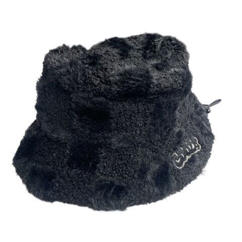 COOLA Check Logo Fur Hat