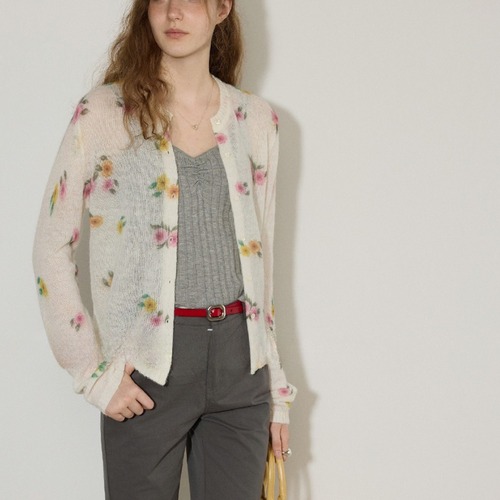 Flower Knit Cardigan T6173