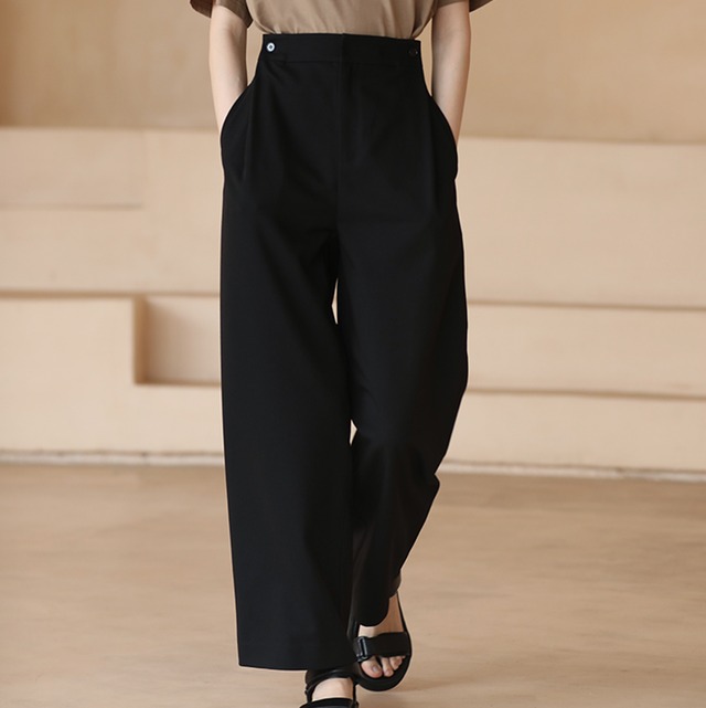 high waist wide leg pants【2025071202】