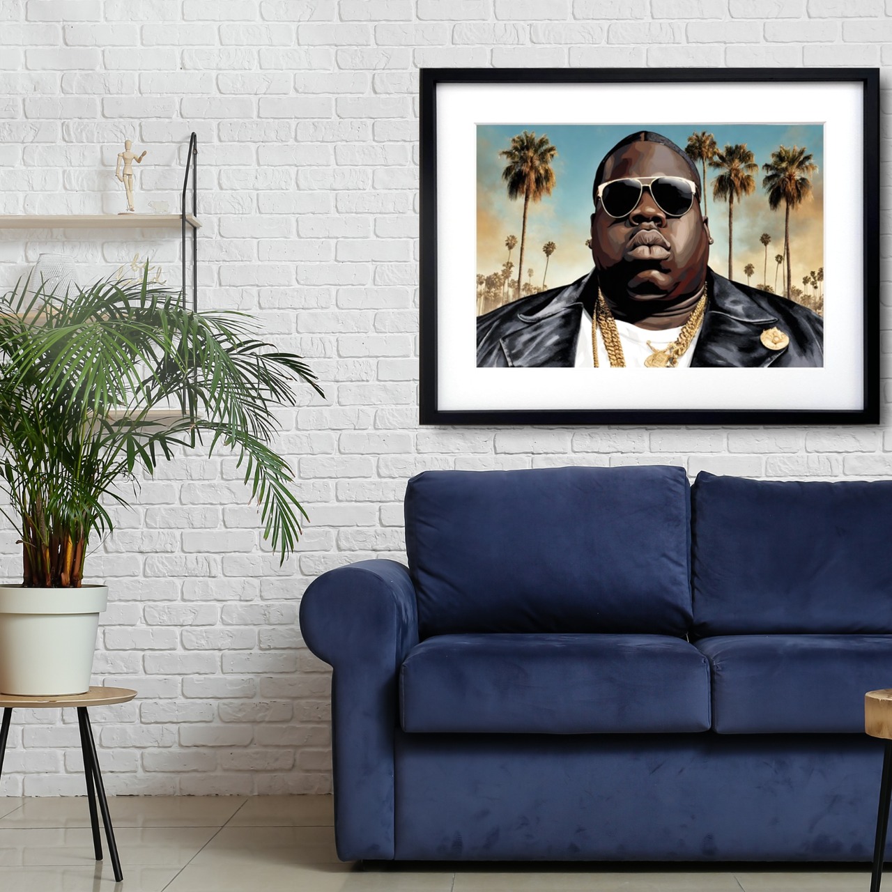 Going Back To Cali｜ヒップホップレジェンドを描くストリートアートポスター｜NY×カリフォルニアの世界観｜額縁セット・国内生産・A3ポスター