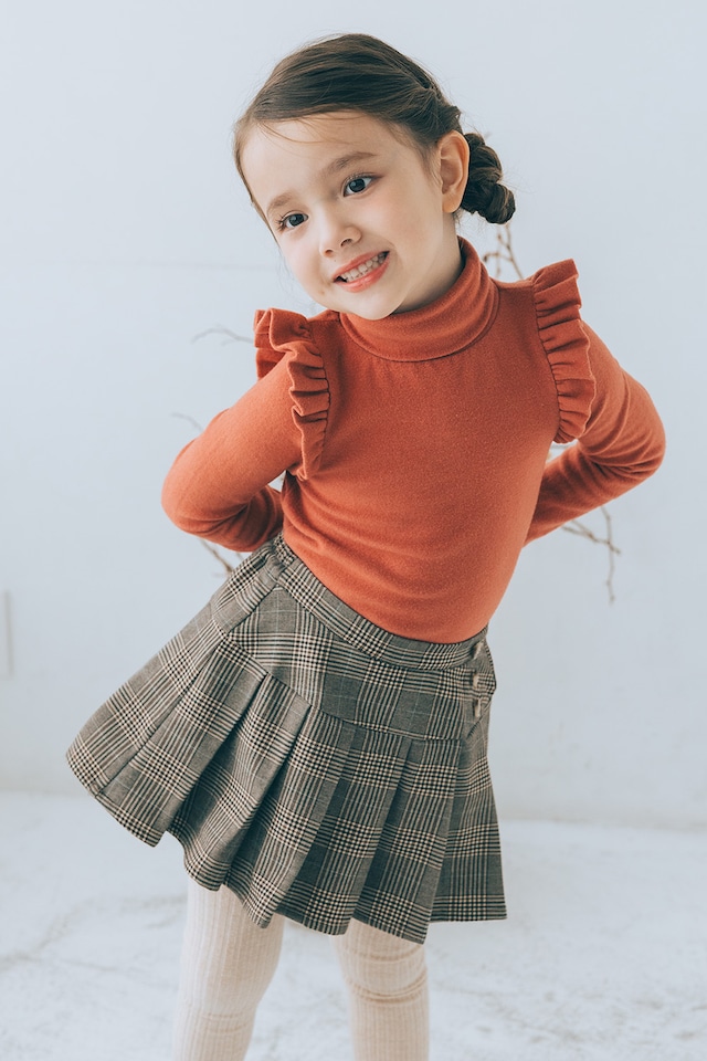 タートルネックトップス<Orange>