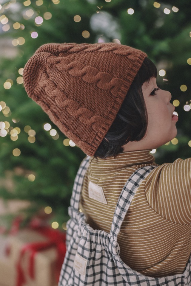 予約⌇onu/ Cable knit beanie
