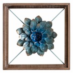 メタルフラワーウォールアート 壁の装飾 デコレーション 木製フレーム付き