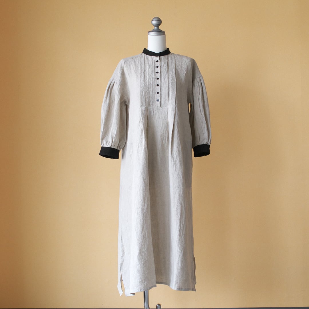 MAGALI マガリ ベルギーリネンファーマーワンピース・フラックス  