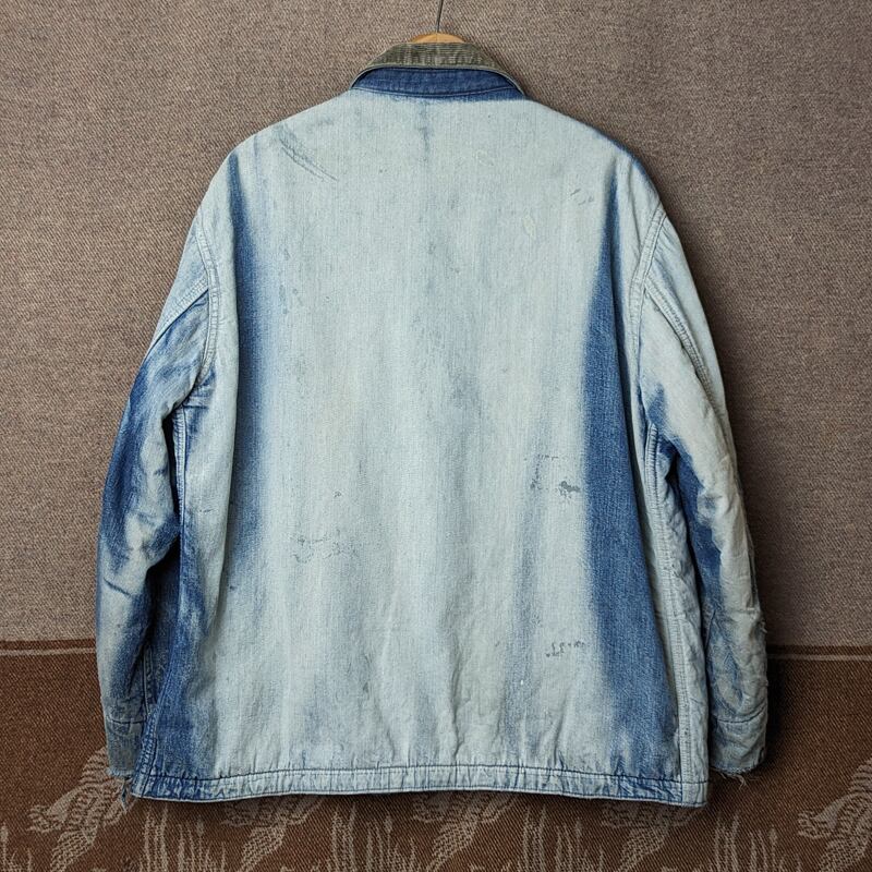 50s CASEY JONES Blanket Lined Denim Chore Jacket (SUNFADE 50s CASEY JONES Blanket Lined Denim Chore Jacket (SUNFADE