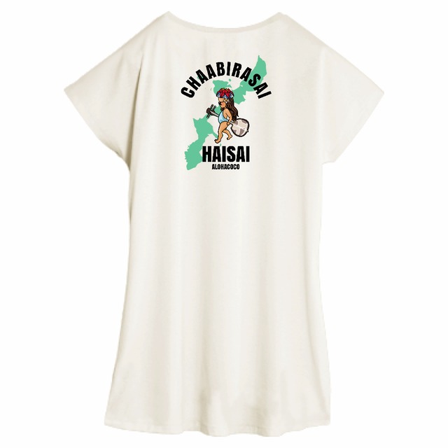 HANAGASAGIRLレディースワンピースTEE【オフホワイト】