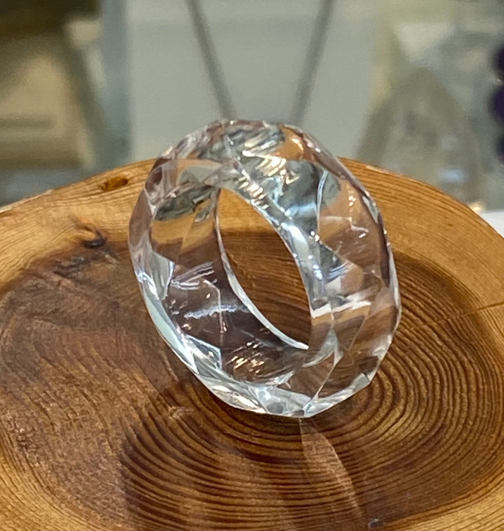 厳選 ガネッシュヒマール産ヒマラヤ水晶 くりぬきリング15号 手作り