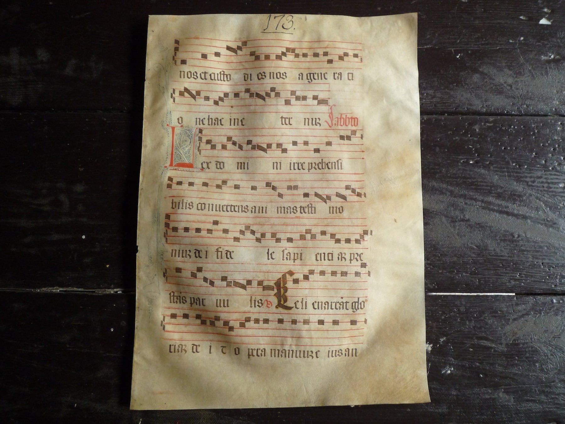 1440年 中世写本 フランス グレゴリオ聖歌 ネウマ譜 ⅲ