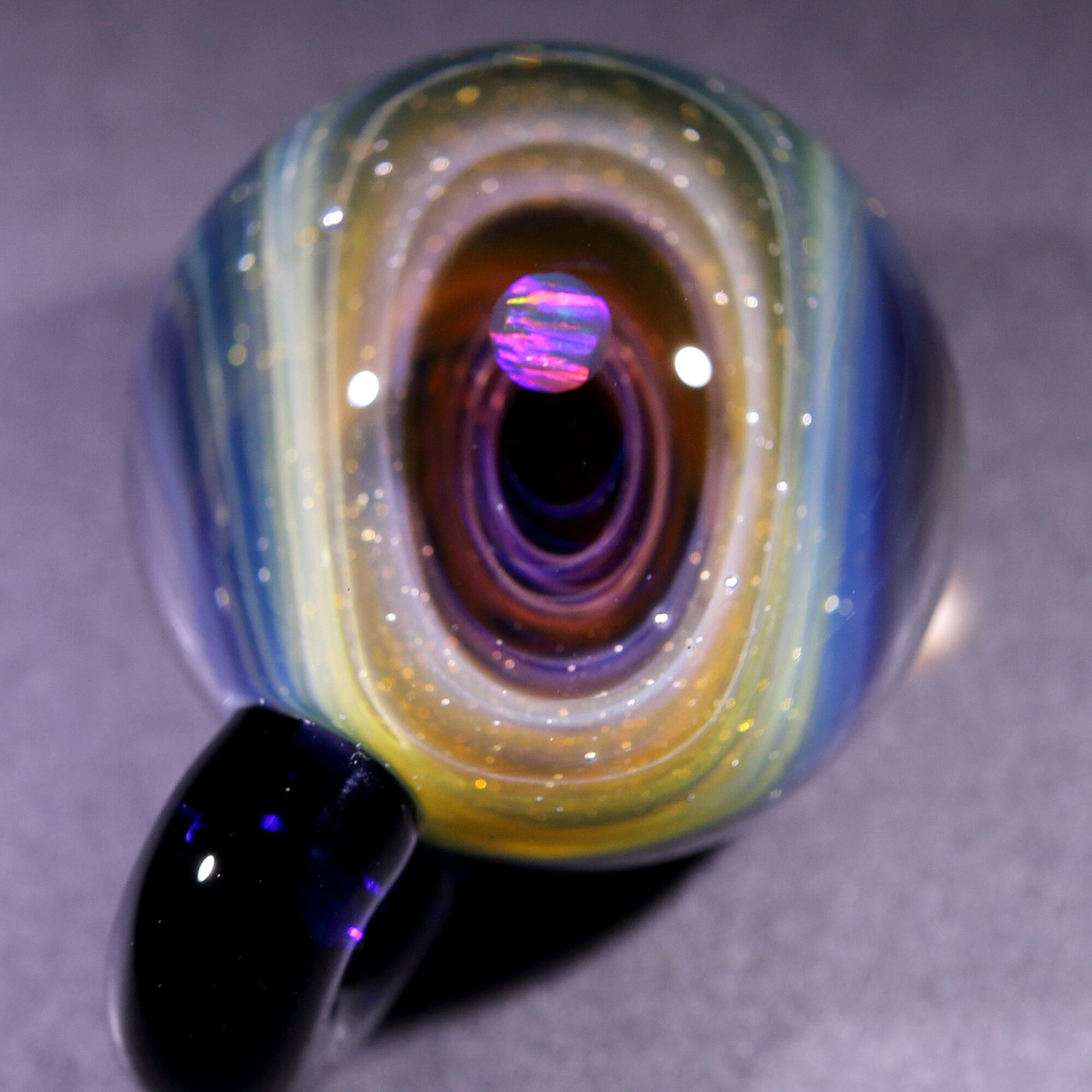 27mm Galaxy Glass Pendant 宇宙ガラスペンダント (螺旋状銀河） no