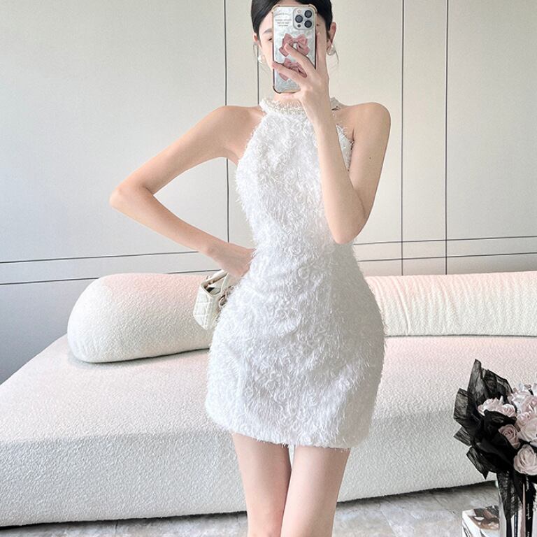 【dress】ノースリーブパールワンピース M21970