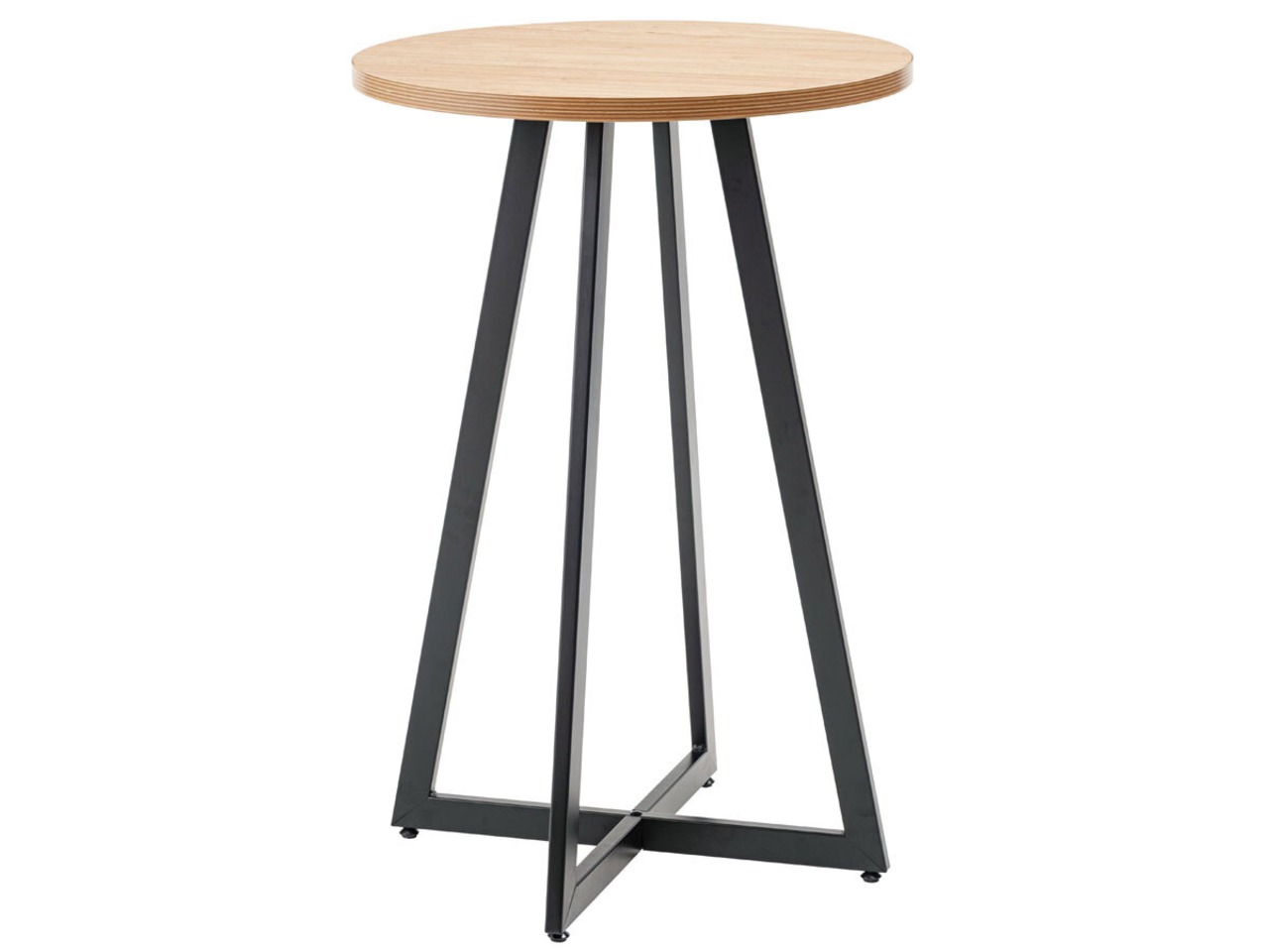 丸型60cm ハイテーブル(ナチュラル)高さ90.5cm アジャスター付き・画像3