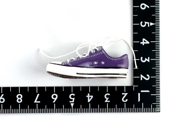 ドール靴 1/6 女性用 キャンバスシューズ 紫 STK 15386 - 画像3