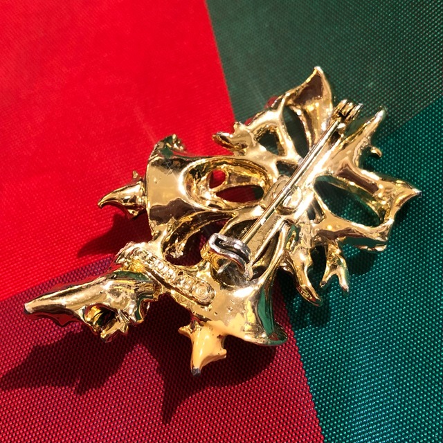 Vintage christmas bell broach
