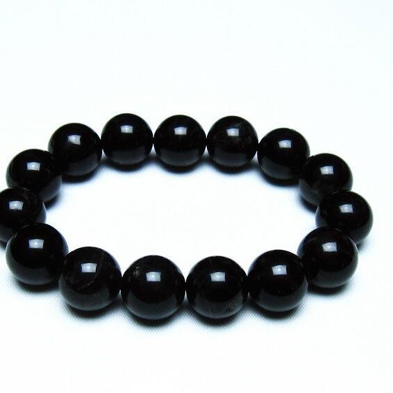 モリオン 黒水晶 ブレスレット 14mm 一点物 メール便可 [M便 1/10] 111-46346