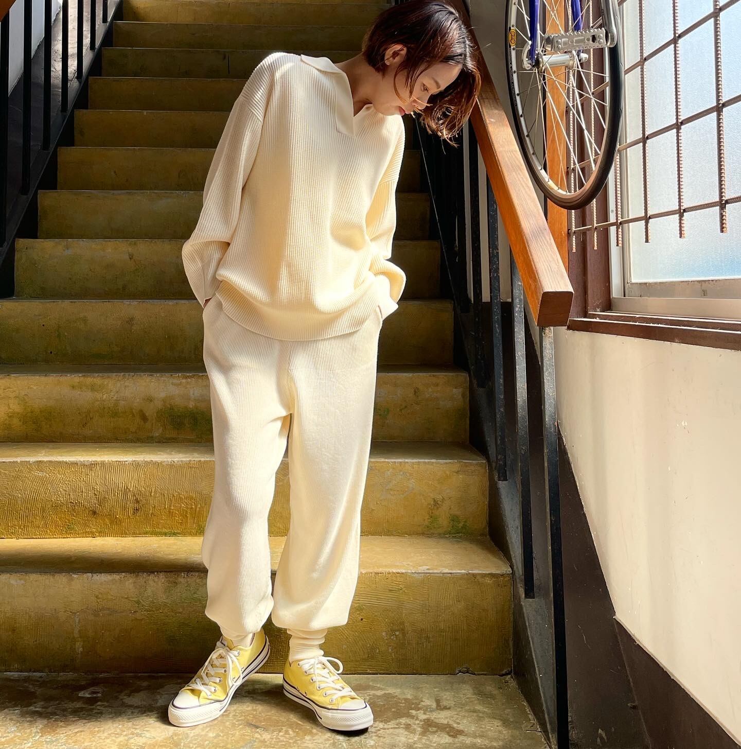 yuni - POTTER 片畔ニットパンツ | clever elephant 