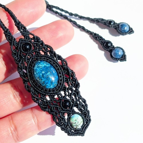 Pendant / Chrysocolla・Azurite in Barite