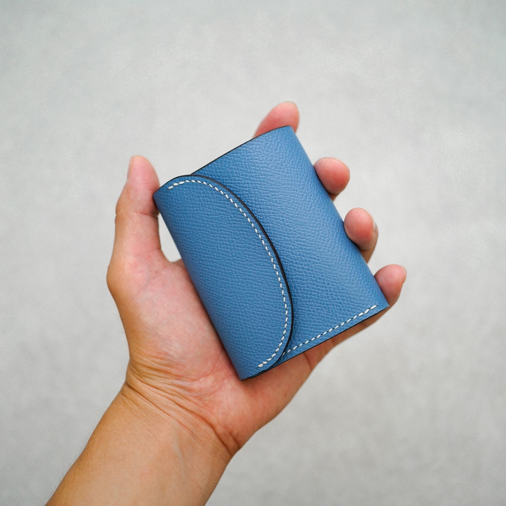 小物 STOCK LEATHER flap mini wallet Turquoise STOCK LEATHER flap mini wallet Turquoise