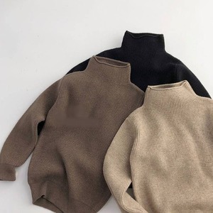【BABY&KID】韓国風　暖かいハイネックニットセーター