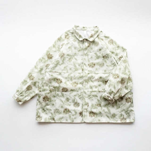 《MOUNTEN. 2026AW》flower camo pocket shirt / leafgreen