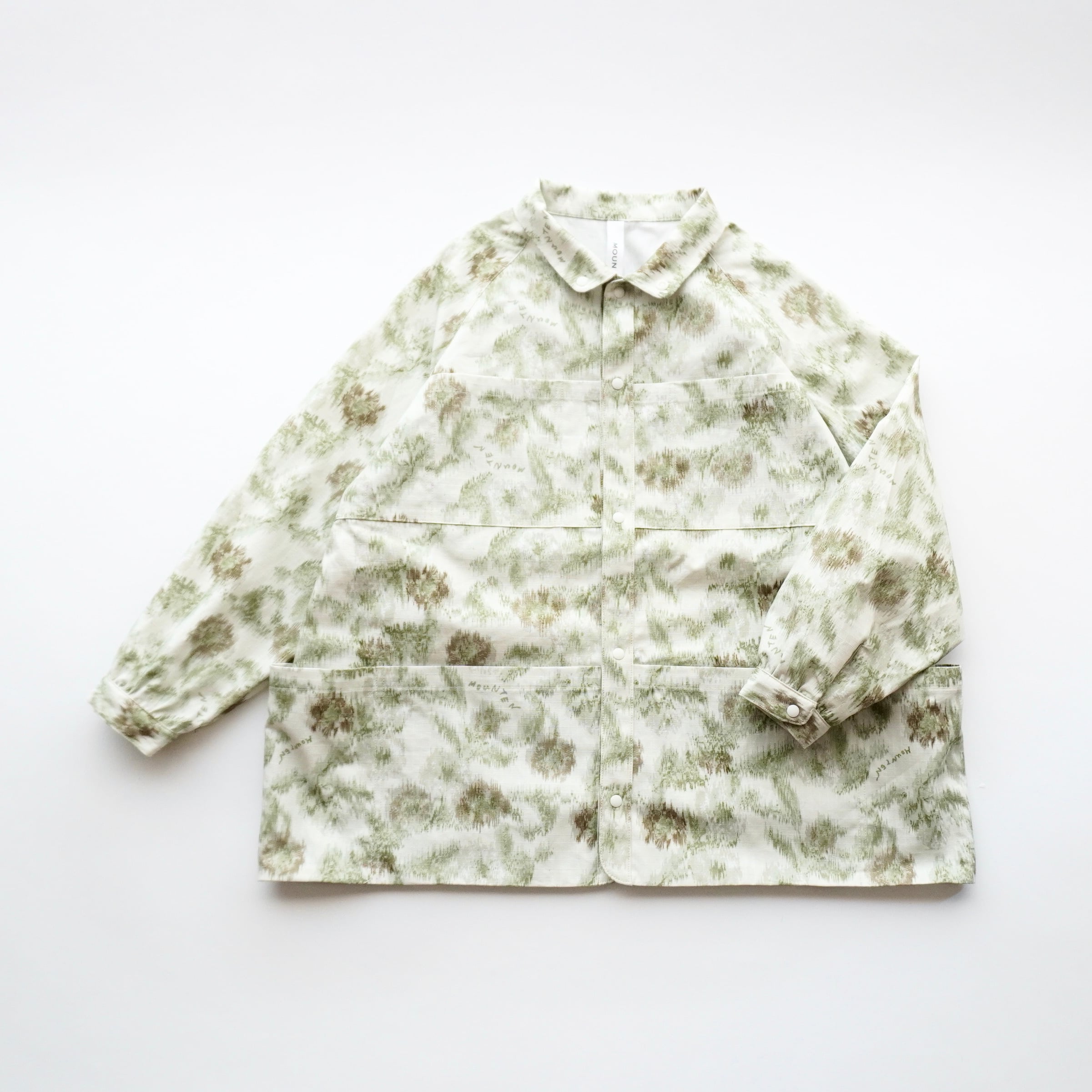 《MOUNTEN. 2026AW》flower camo pocket shirt / leafgreen