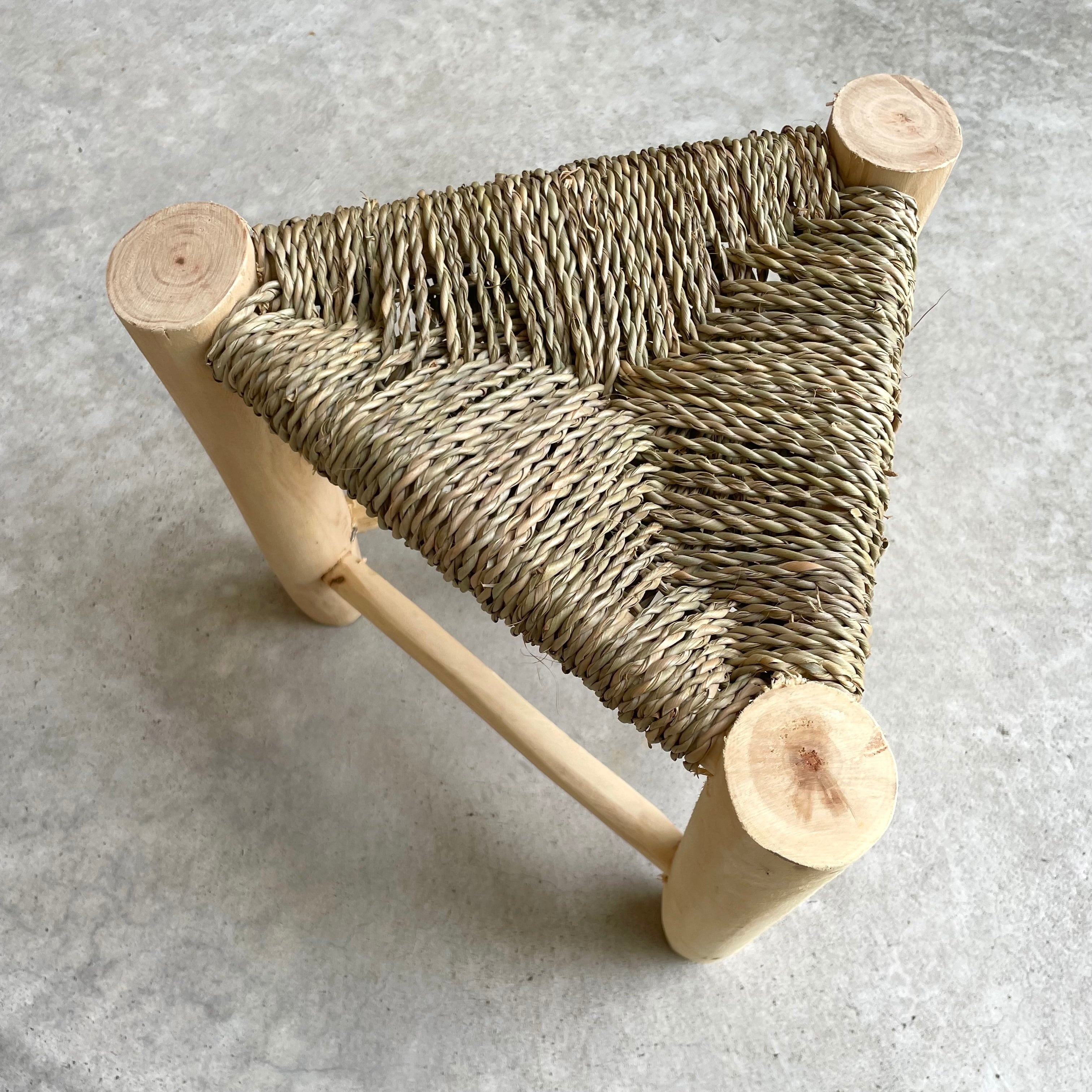 Moroccan wooden triangle chair モロッコ ドーム三角木椅子④ w33.5