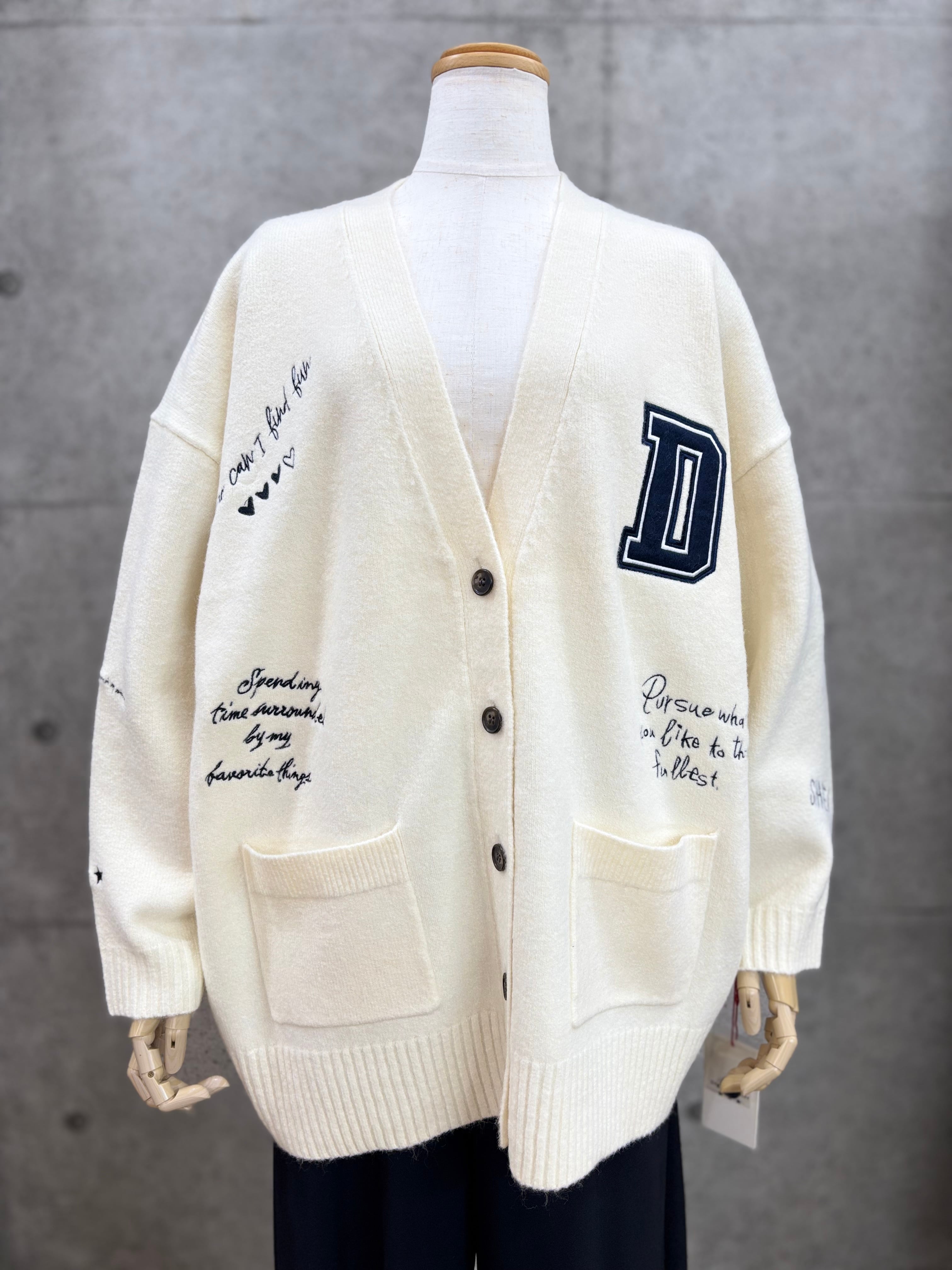 40%OFF】DigniteCollier(ディニテコリエ)刺繍KNIT CD ニット カーデ