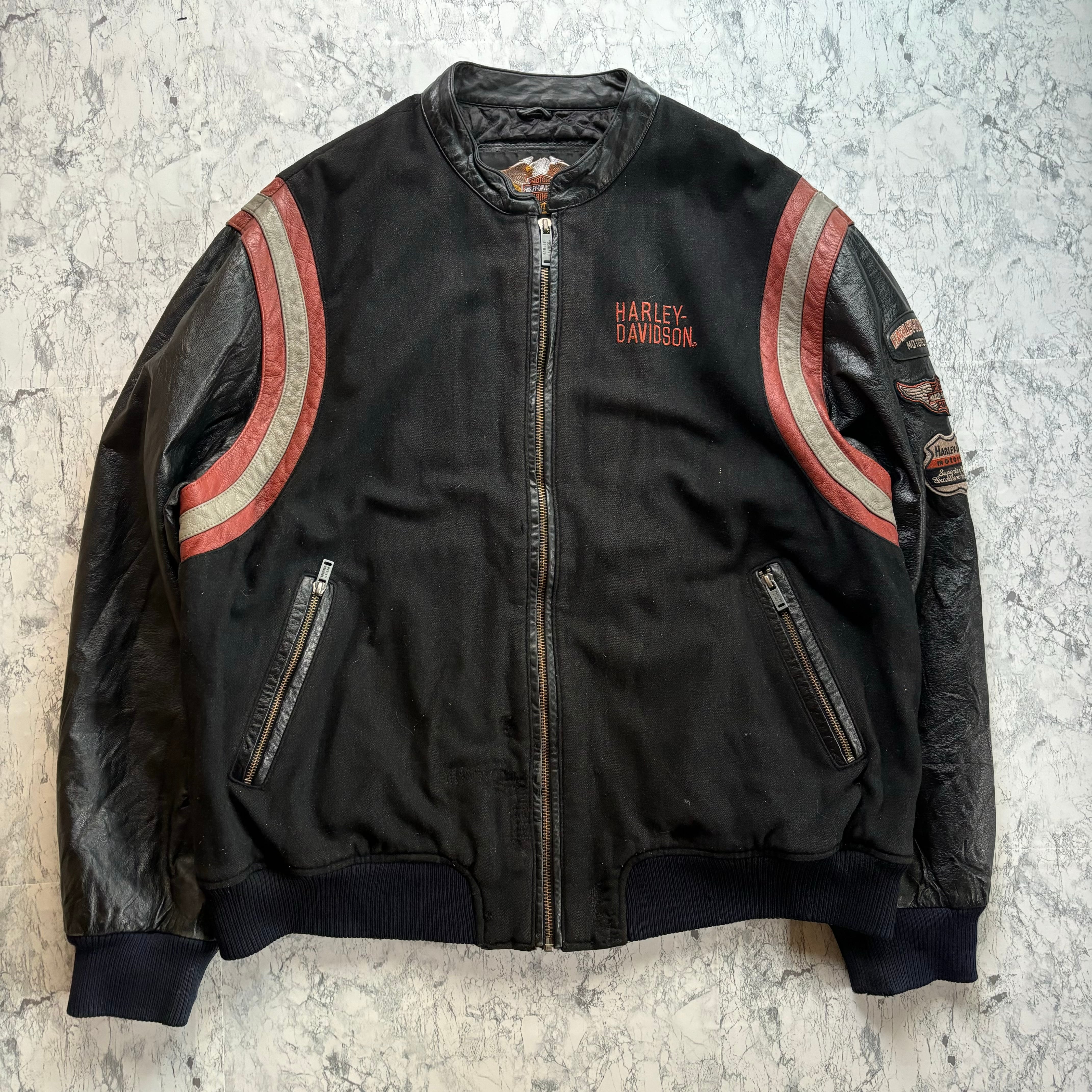 90s harley davidson leather stadium jkt