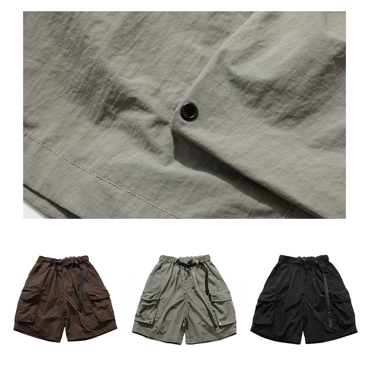 Nylon material cargo shorts 0633 - 15