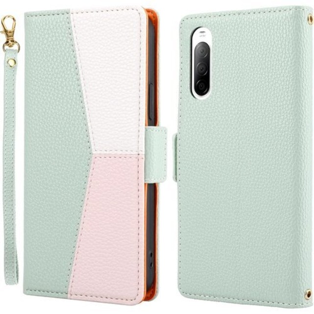 Grandoin Sony Xperia 10 Ⅱ ケ 001SO ケース手帳型 スタンド機能 カード収納 財布型 A001SO ケース 開閉式 内蔵 マグネット 手触りのいい xperia10ii so-41a sov43 携帯カバー 高級PUレザー 全面保護カバー 軽量 Xperia 10 Ⅱ a001so 多機能携帯の保護ケース 耐衝撃 Sony Xperia10 Ⅱ スマートフォンケース 6.0インチ 対応 - グリーン 2223