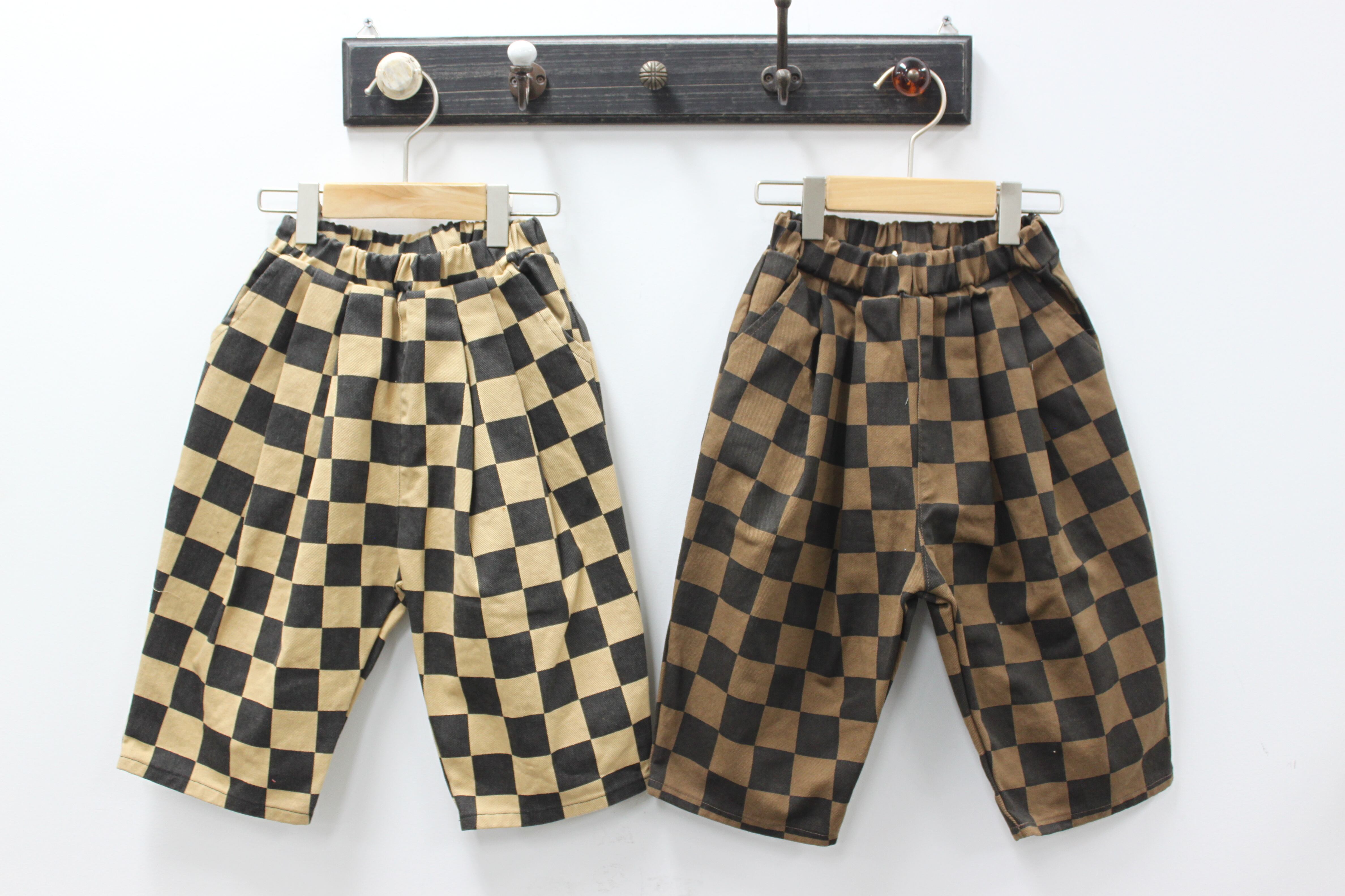 【予約】dark Checker pants 90~150