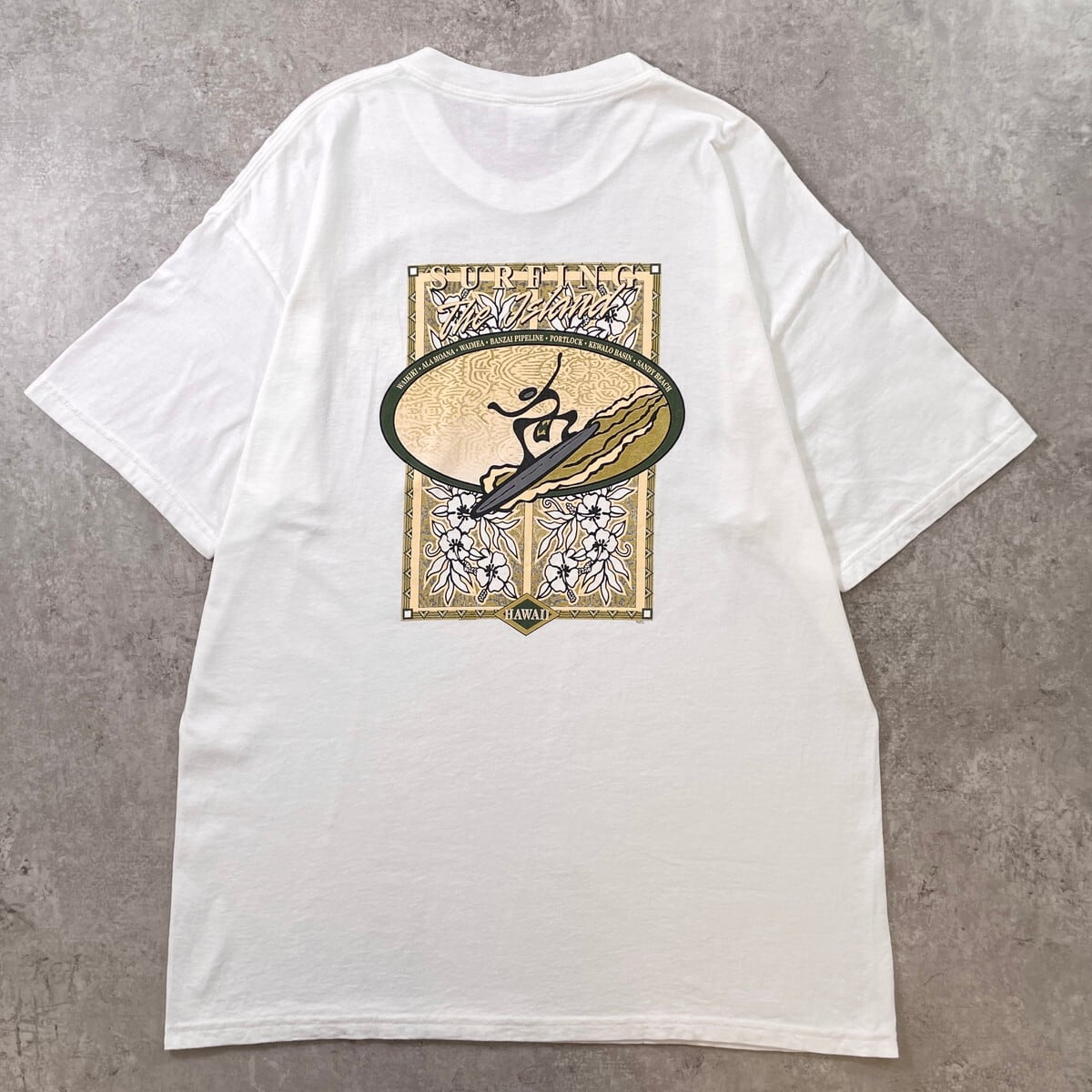 90年代 SURFING The Island サーフプリントTシャツ メンズL 古着 90s