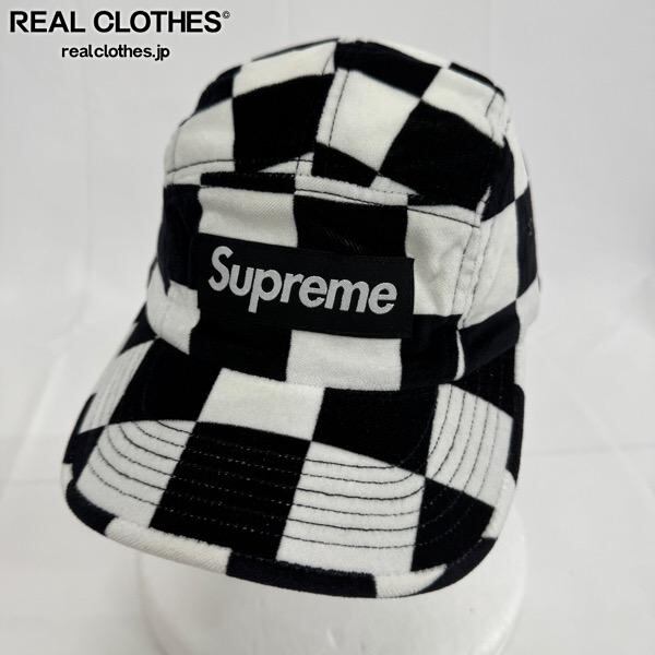 Supreme/シュプリーム【20AW】Velvet Camp Cap Checkerboard