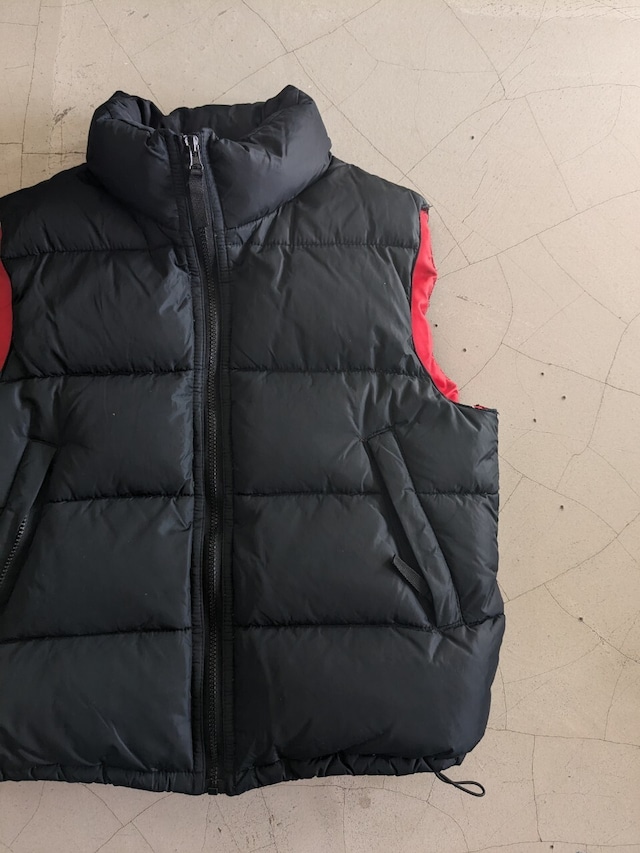 DOWN VEST BLACK×RED