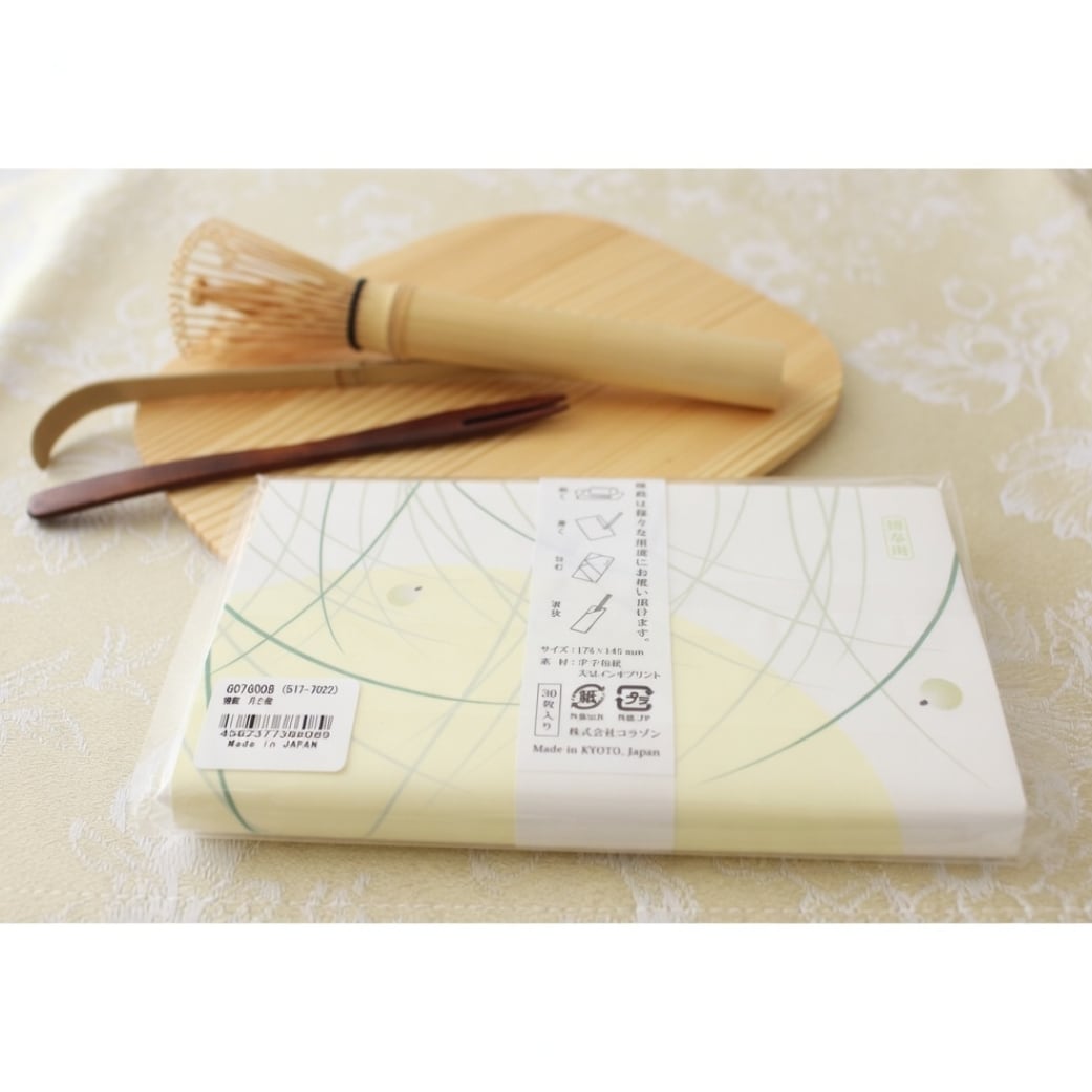 懐紙/越前和紙（30枚入）日本製 月と蛍 送料全国一律220円【茶道道具