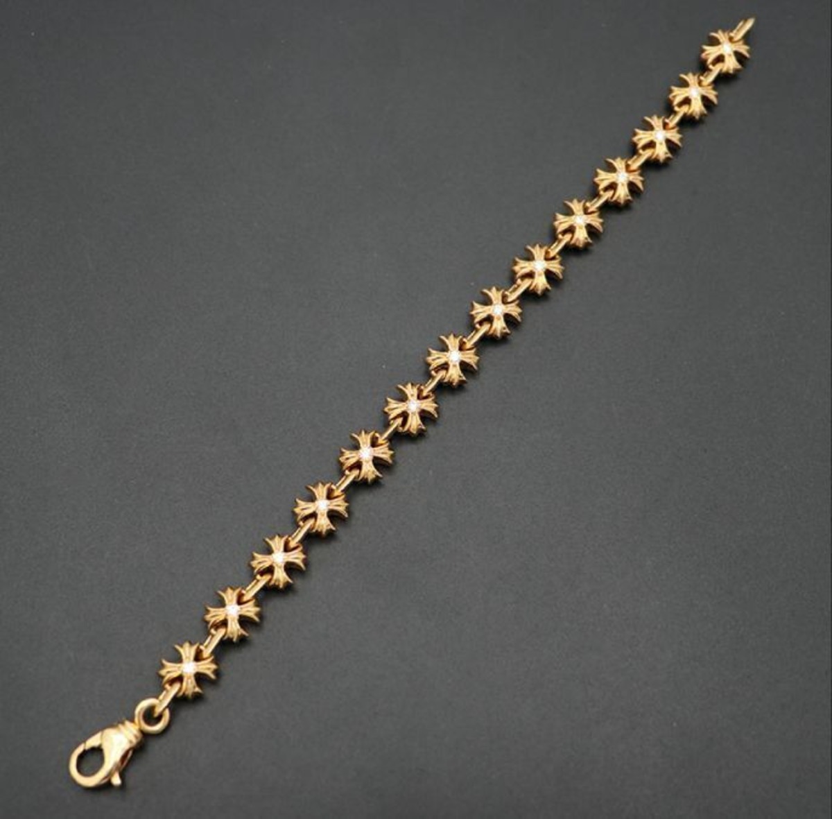 CHROME HEARTS クロムハーツ 22K 両面ダイヤモンド 14リンク CH X LNK 