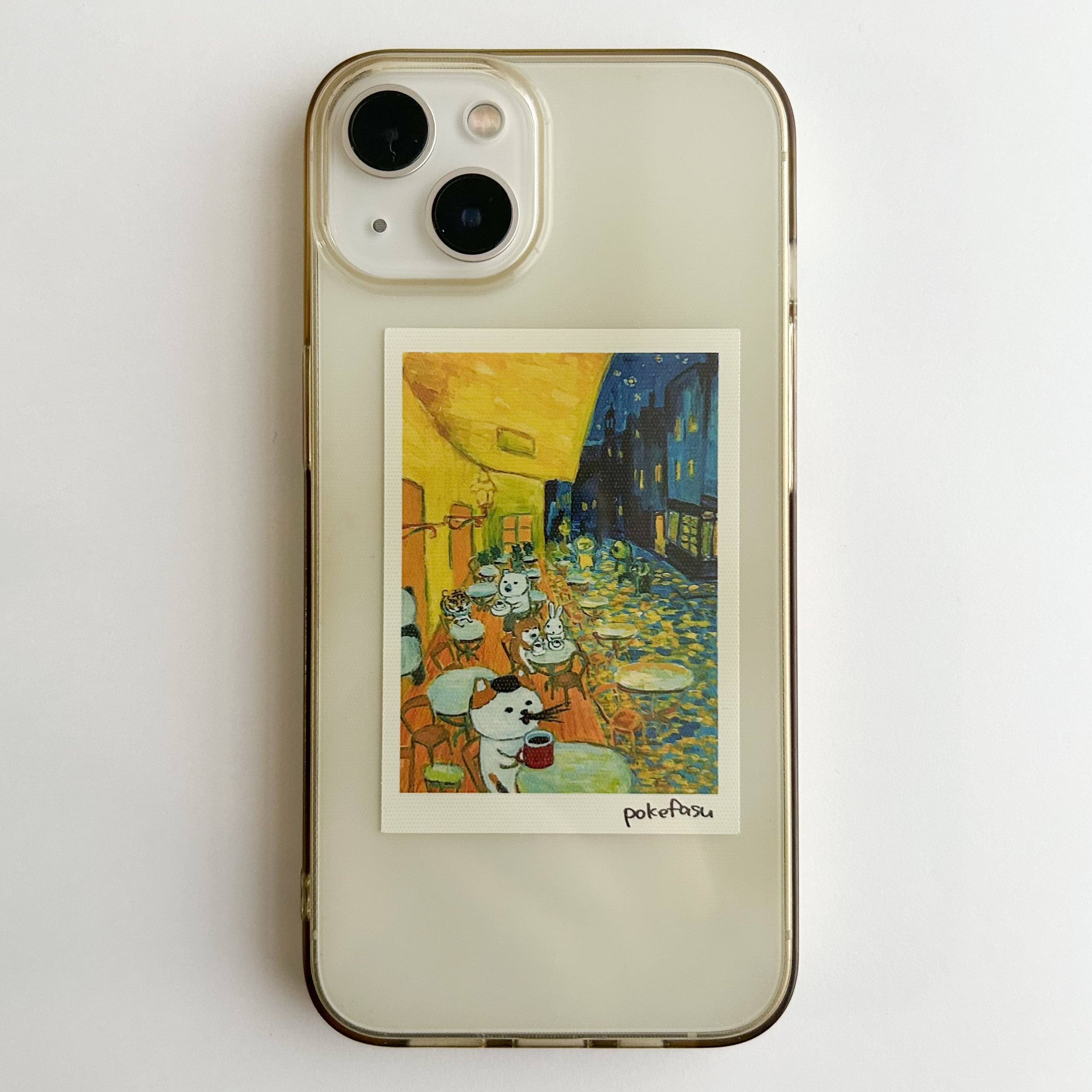 pokefasu ステッカー 夜のカフェテラスのネコ舌 | hmm, by 東京都