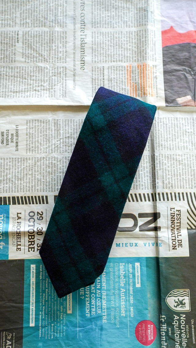 【1970s】PENDLETON ペンドルトン ブラックウォッチ柄 ウールタイ《ヴィンテージ ネクタイ》