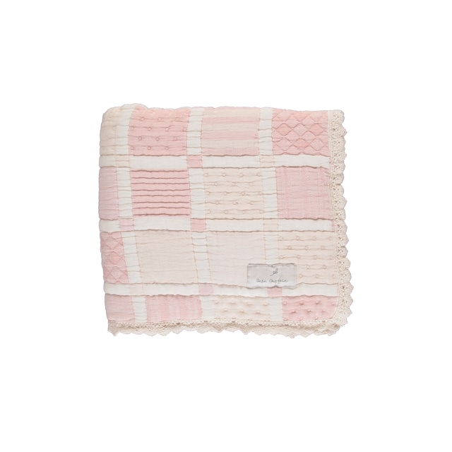 ＜BEBE ORGANIC＞ Mai Blanket パッチワーク ブランケット(Mauve Patchwork)