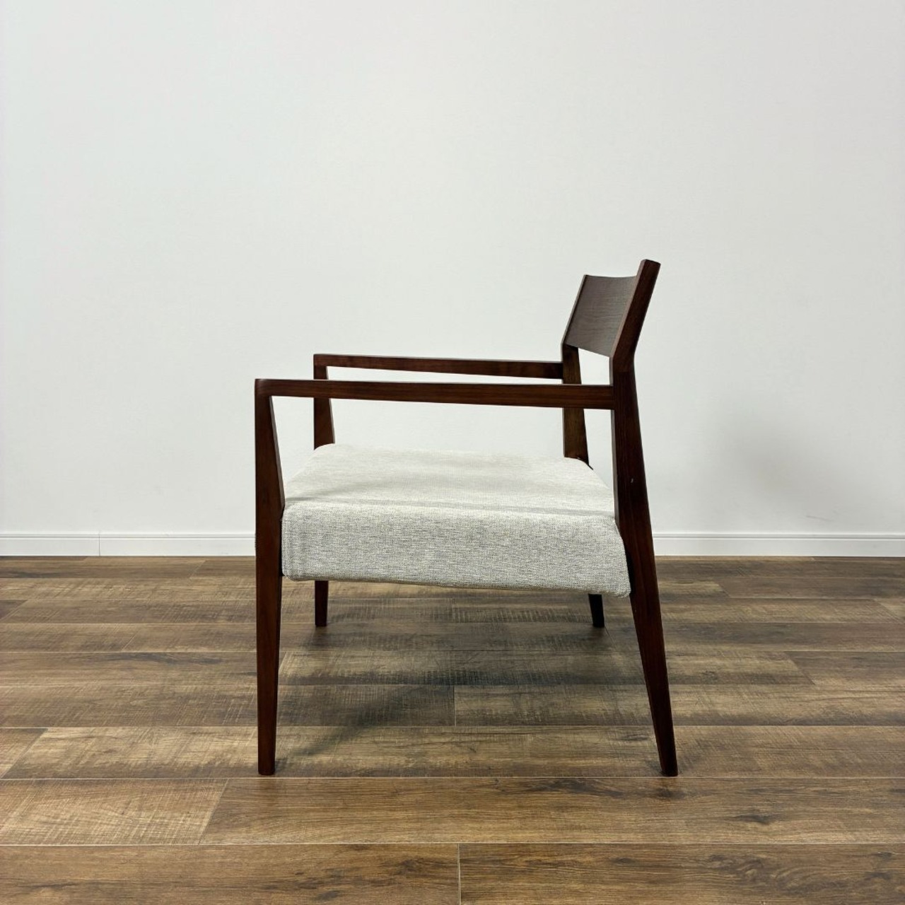 MASTERWAL ALBA ARM CHAIR マスターウォール アルバ アーム チェア ファブリックカバー付き ブラック レザー グレー【中古】【200サイズ】