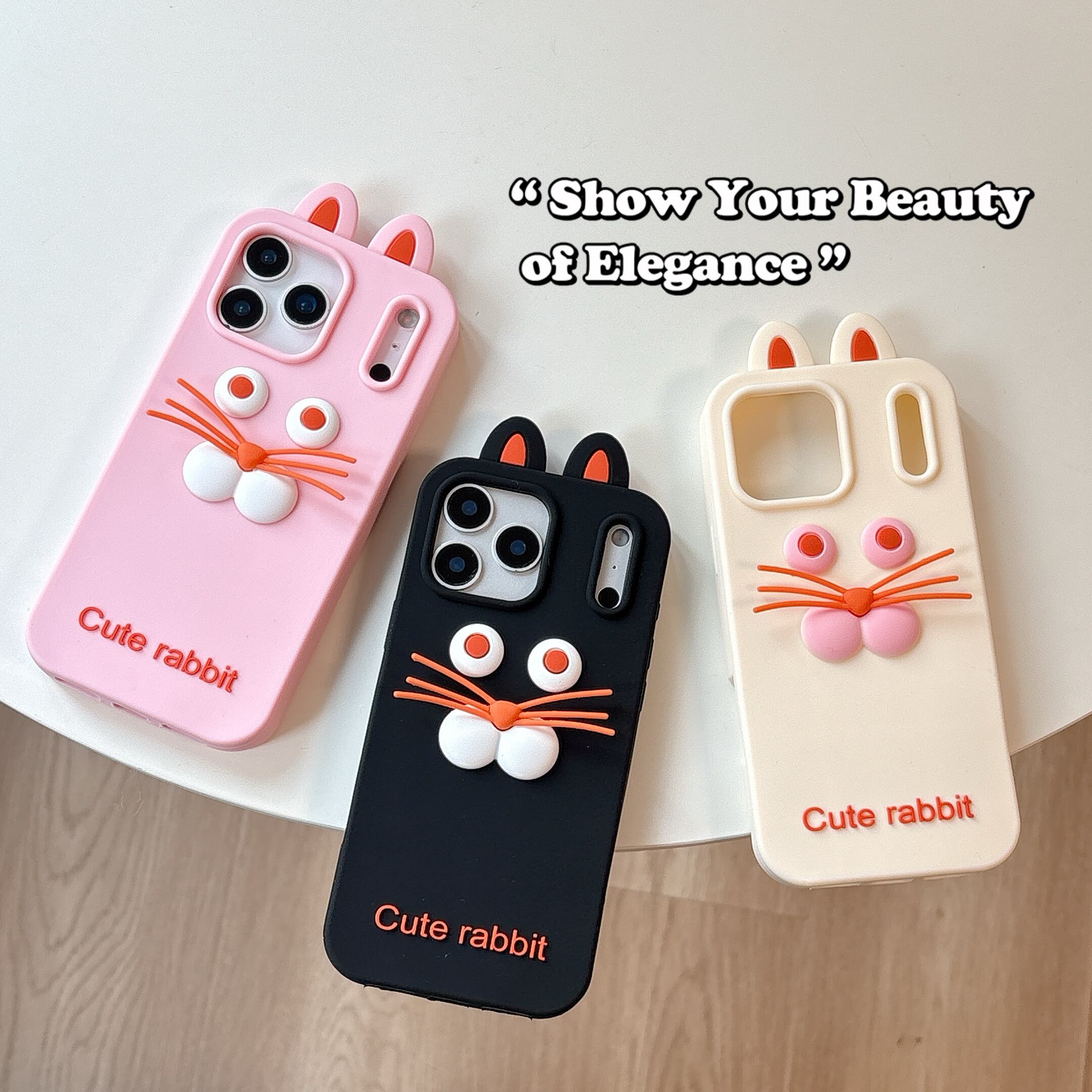 ウサギ iPhone 17 16 15 14 13 ケース 可愛い シリコン ウサちゃん