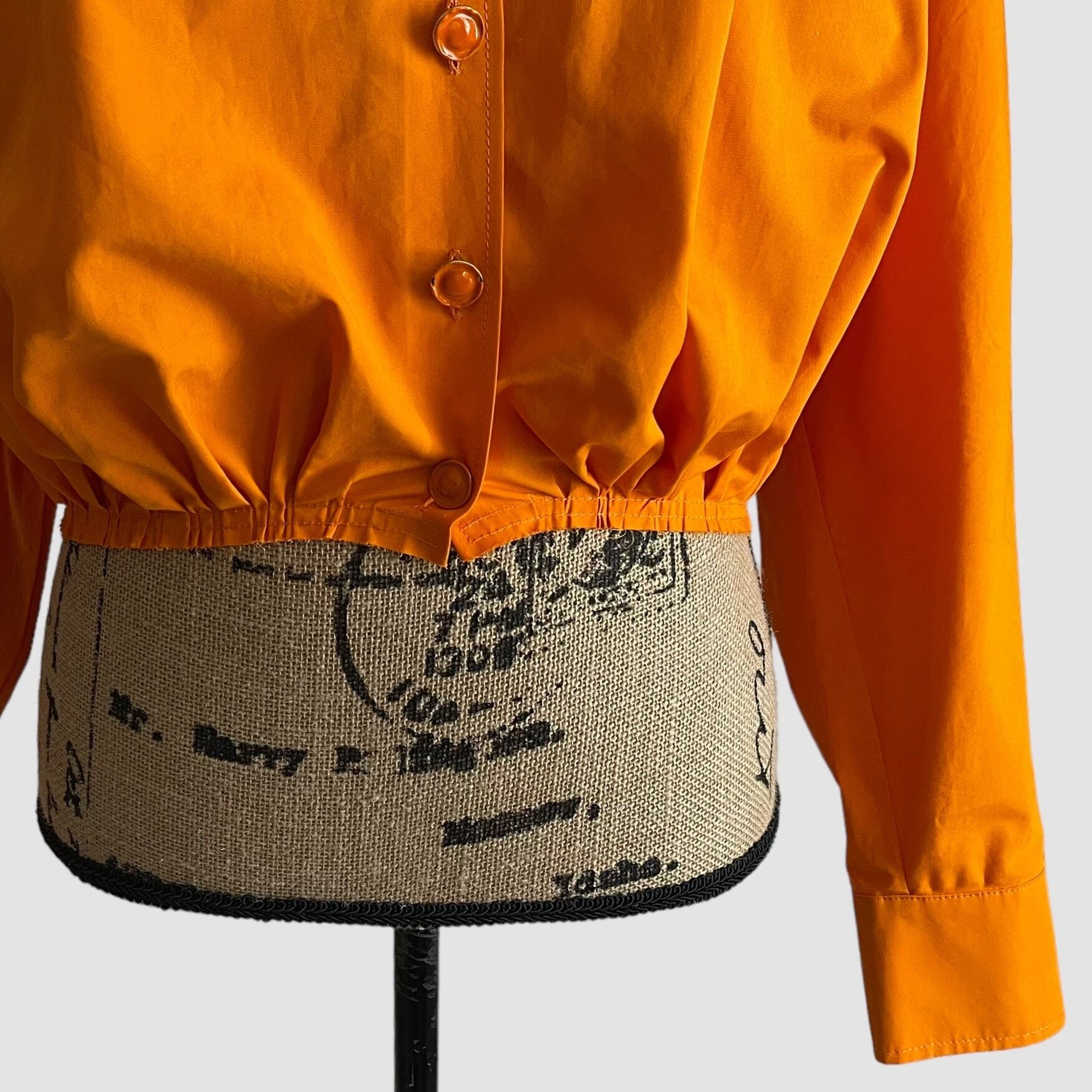 フラワーB ブルーグレイ 【MARNI】バンドカラー プリーツ半袖 シャツ