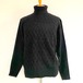 Switching Turtle Neck Knit　Black