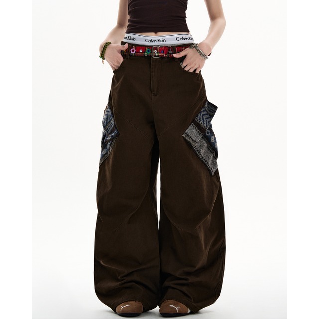 ethnic pocket design pants　エスニックポケットデザインパンツ　J1307