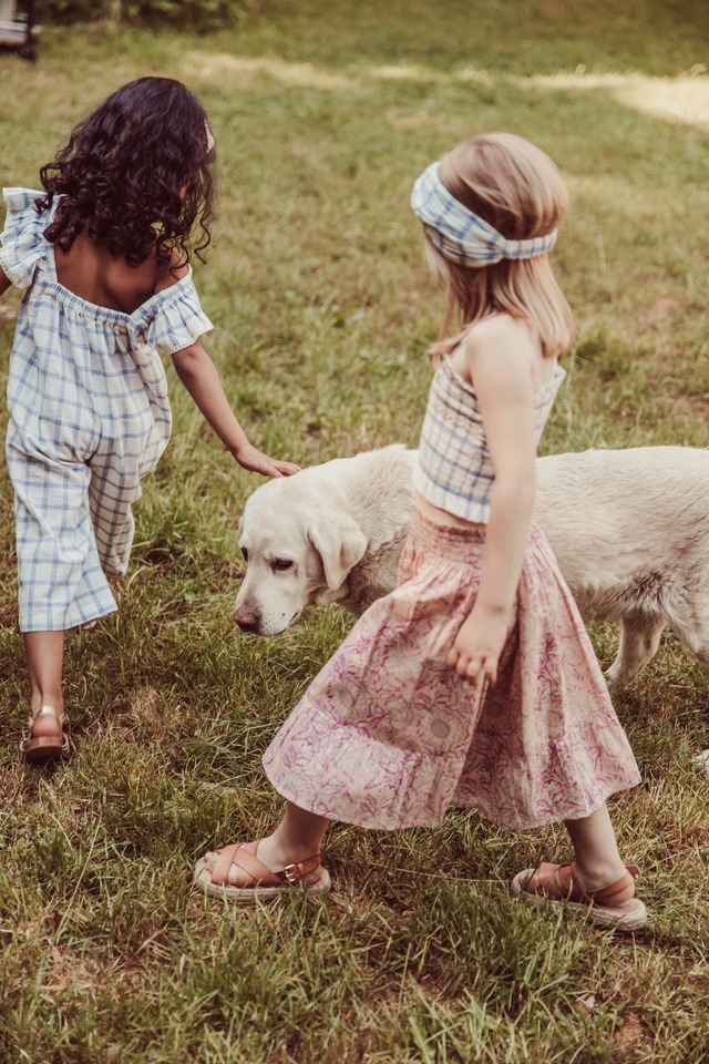 Louise Misha / Anneta Skirt - Pink Daisy Garden