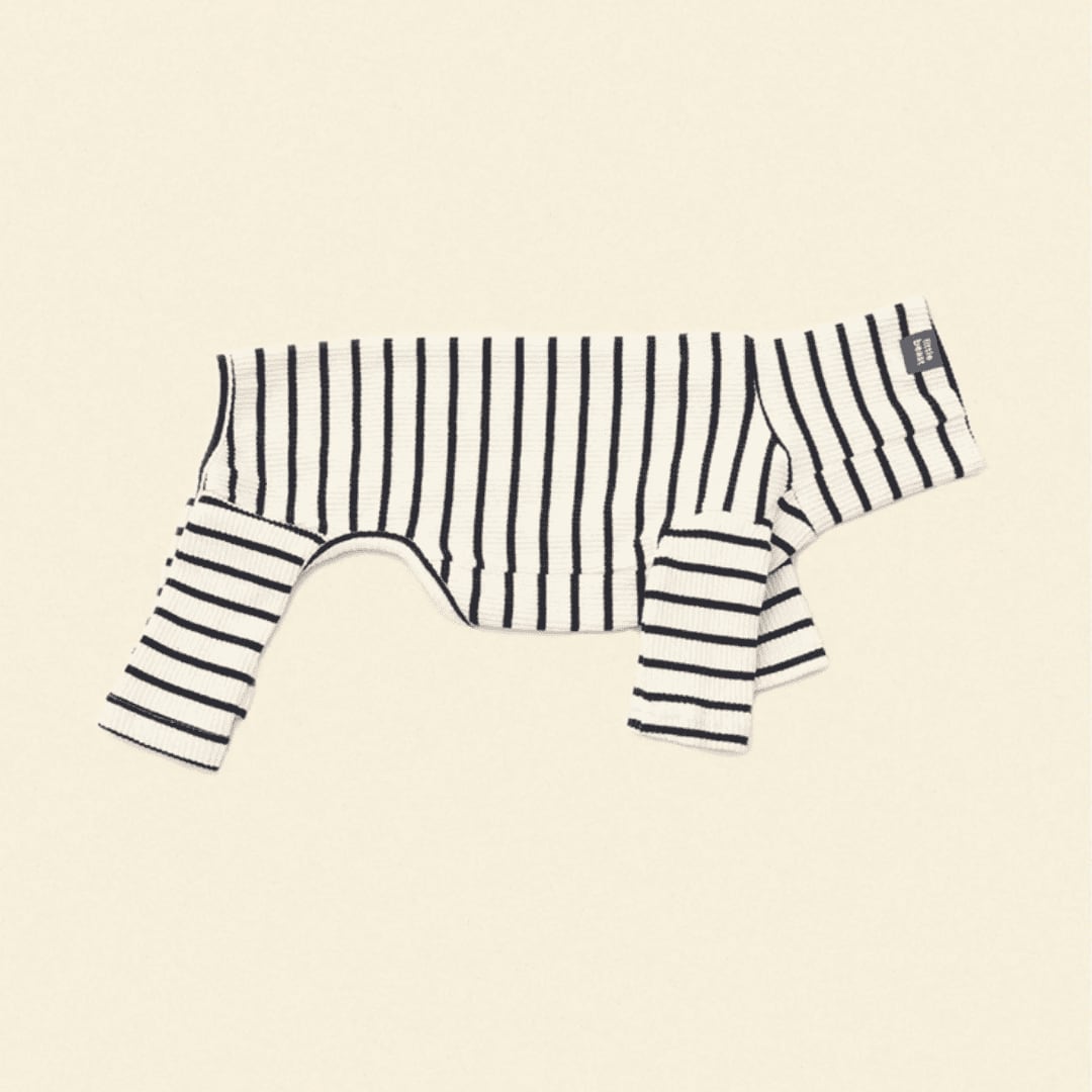 NY発!伸縮性に富んだロンパース【little beast(リトルビースト)】ホワイトブラックロンパース/little beast World's Your Oyster Onesie