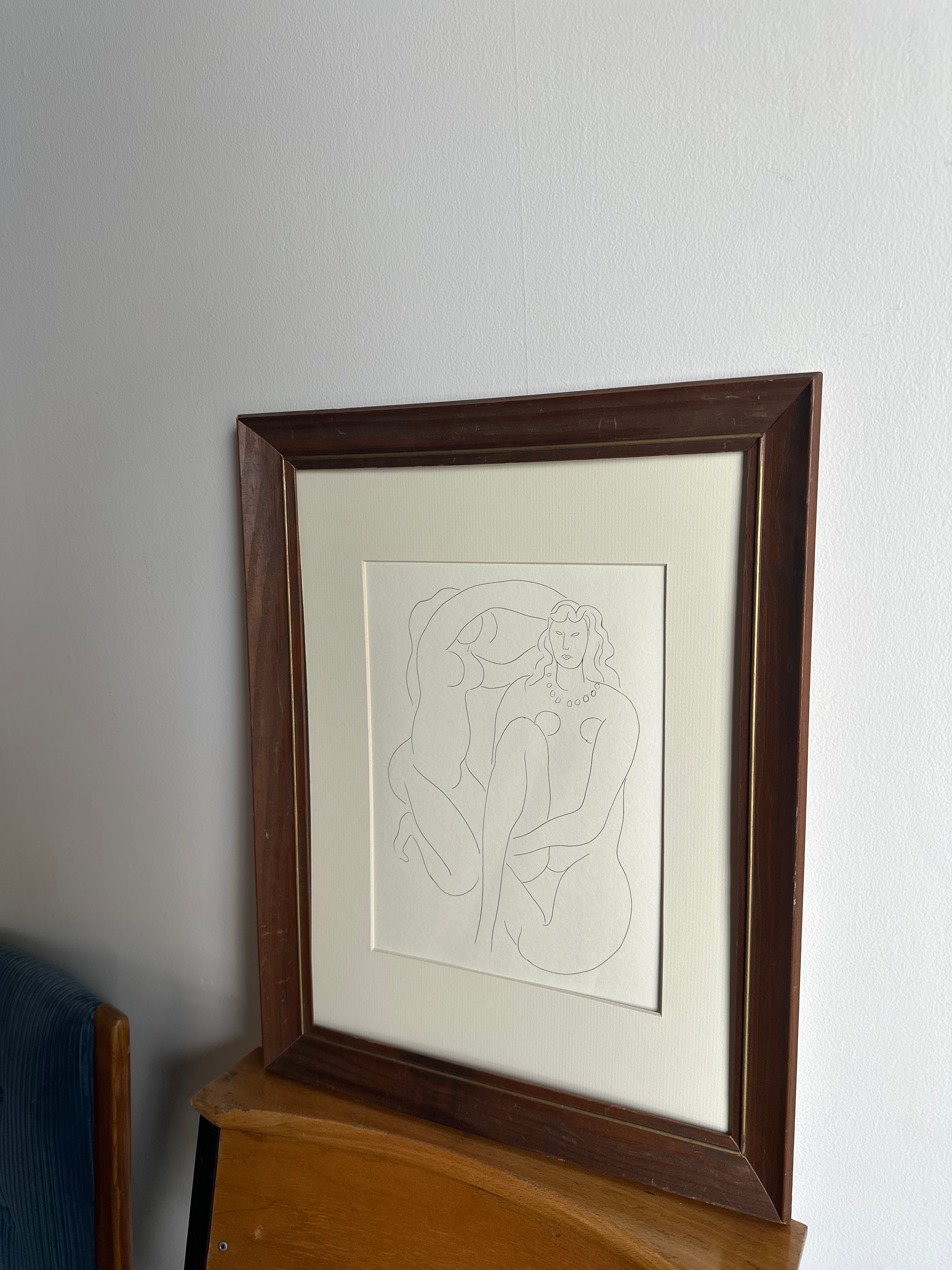 Henri Matisse with Vintage wood frame | nur vintage apartment
