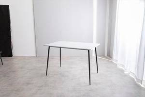 【4点セット】Evie 幅110cm石目柄ダイニングテーブル+ダイニングベンチ+チェア2脚